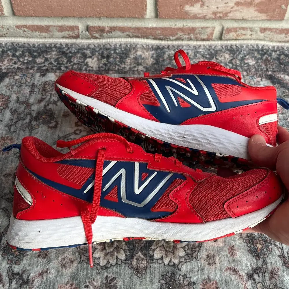 New Balance Fresh Foam 650v1 Kids Running Shoes / Size 6 Wide /Red Navy GK650TN1